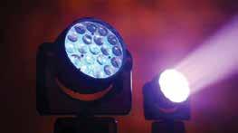 466 moving lights lighting design WASH LED ZOOM Pan: 540 or 630 (User-Selectable) Tilt: 265 4-Button LCD Control Panel 7 Internal Auto Programs Single