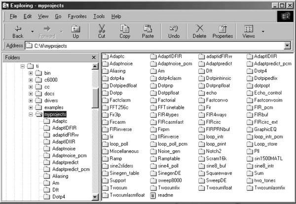 Programs/Files on Accompanying Disk A list of the folders included on the accompanying disk is shown
