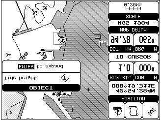 Fig. 3.5.6 - Tide Info icon Place the cursor on the Tide symbol, a Automatic Info window is opened: Fig. 3.5.6a - Automatic Info on Tide To display the Tide Graph page, press 'ENTER': Fig.