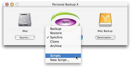 Chapter 6 Using Backup Scripts Working with Intego Personal Backup X Scripts While Intego Personal Backup X lets you back up, restore, synchronize and archive data, and clone volumes with just a