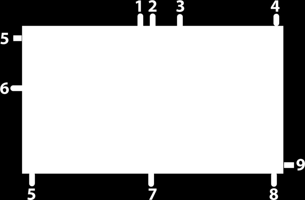 The Chart panel 1 Waypoint* 2 Vessel with extension line (extension line is optional) 3 Route* 4 North indicator 5 Grid lines* 6 Range rings* 7 Track* 8 Chart range scale 9 Range rings interval (only