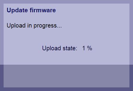 The Update firmware dialog appears.