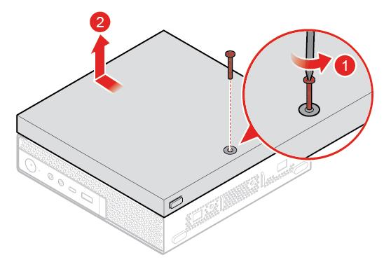 Figure 24. Removing the external optical drive box Figure 25.