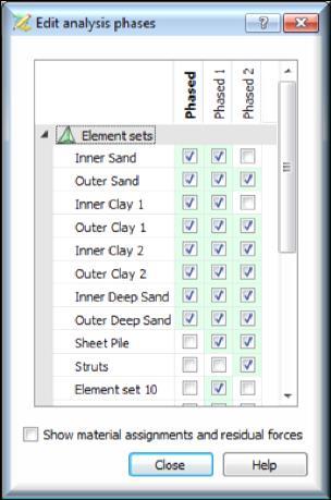DIANA Interactive Environment Material models classifications Separate dialog boxes with various