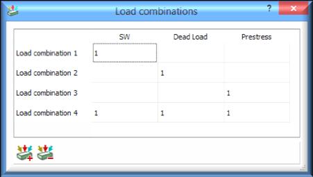functions and variable dependencies Load combination Generates design load combinations Generates