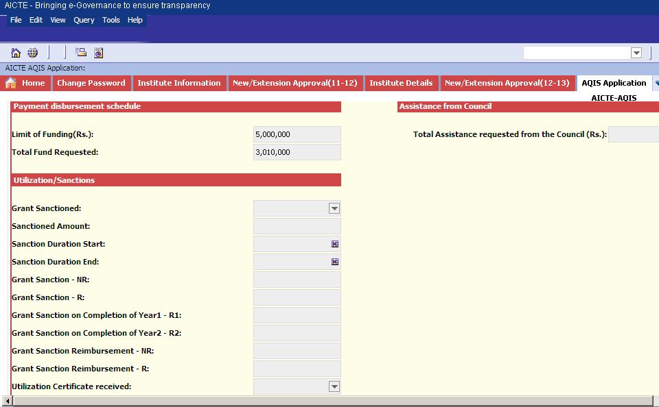 4. Following fields will be calculated by system and will be auto-populated. Total of amount entered in the [ Cost in Rs.