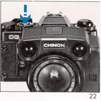 AUTOMATIC EXPOSURE Your CHINON CG-5 features TTL, center weighted full aperture light measuring automatic exposure control.