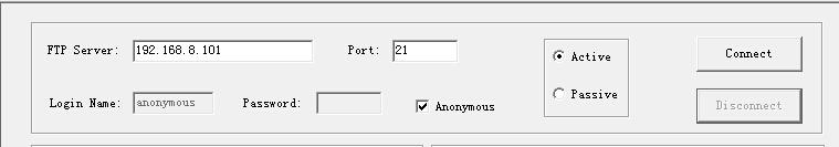 8.101 (the users need to input the correct FTP address) Login name: anonymous (for