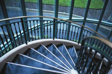 Page 7 of SPIRAL STAIRS In Eercises, use the following information. A spiral staircase has 1 steps. Each step is a sector with a radius of inches and a central angle of 7.
