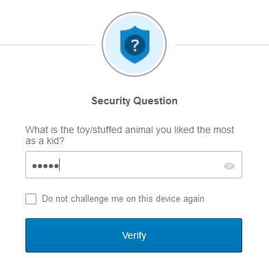 6) 2.7) 2.8) 2.9) Enter your answer to the Security Question. 2.10) Click on Verify button.