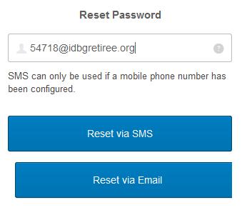 field on the Reset Password page. 2.1) 2.2) Click on Reset via Email button.
