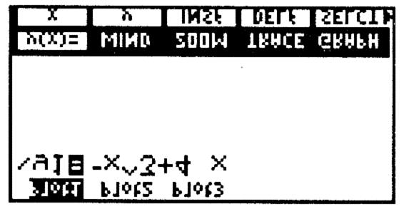 1: TBLSET screen Figure 1.13: Table of values Technology Tip: The TI-86 does not require multiplication to be expressed between variables, so xxx means x 3.