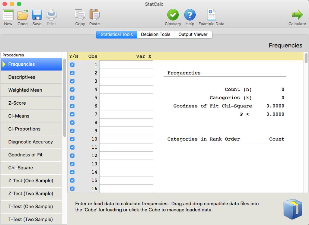 Introduction StatCalc provides students, teachers, researchers, and managers with an easy to use data analysis tool.