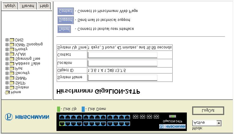 3 Configuring the Switch Navigating the Web Browser Interface To access the web-browser interface you must first enter a user name and password.