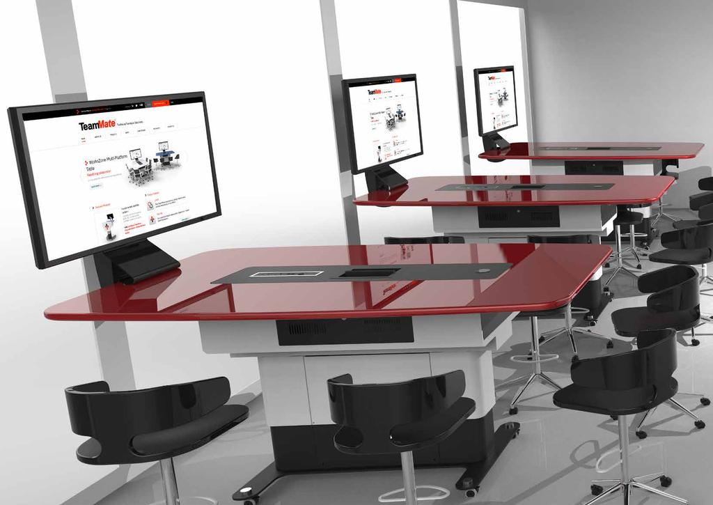 WorksZone Collaboration Table Fixed or height adjustable multi-functional collaborative tables for flexible learning and meeting spaces.