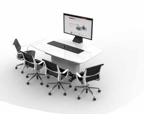 both at the end and at the side of the table, the WorksZone Table allows meetings to be tailored around