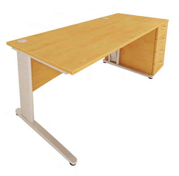 Available in 6 different lengths the Rectangular desk can be used in a row, cluster or individually and the integrated cable