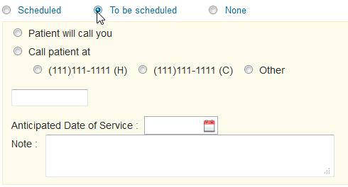 2. To be scheduled: Steps to add To be Scheduled Details : i. Click on the radio button besides To be scheduled option. ii.