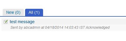 iv. To send a new alert: Click on the place holder Send a message to facility, type the alert