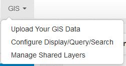 2. In the GIS menu, click Configure Display/Query/Search.