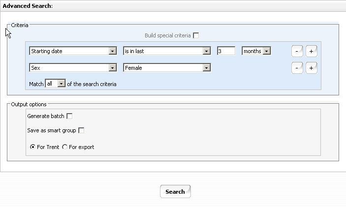 5.2.1 Special Criteria Searches Complex advanced searches can be achieved using fields available on the Advanced Search page.