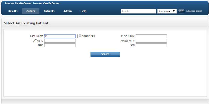 Ordering Draw Now Tests The first tab in the ordering process for Draw Now with Bill Type of Third Party shows the Demographics tab, which has a similar format and process as the standard order.