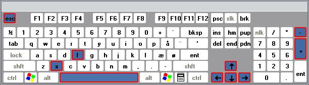 Using the keyboard in Full-screen mode The Esc key is used to exit the Full-screen mode. The F key is used to enter Full-screen mode. The X key is used to Swap Left & Right source image.