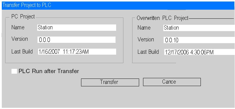 Installation and Configuration Downloading and Running the Configuration Program Once the PC and the PLC are physically connected (above