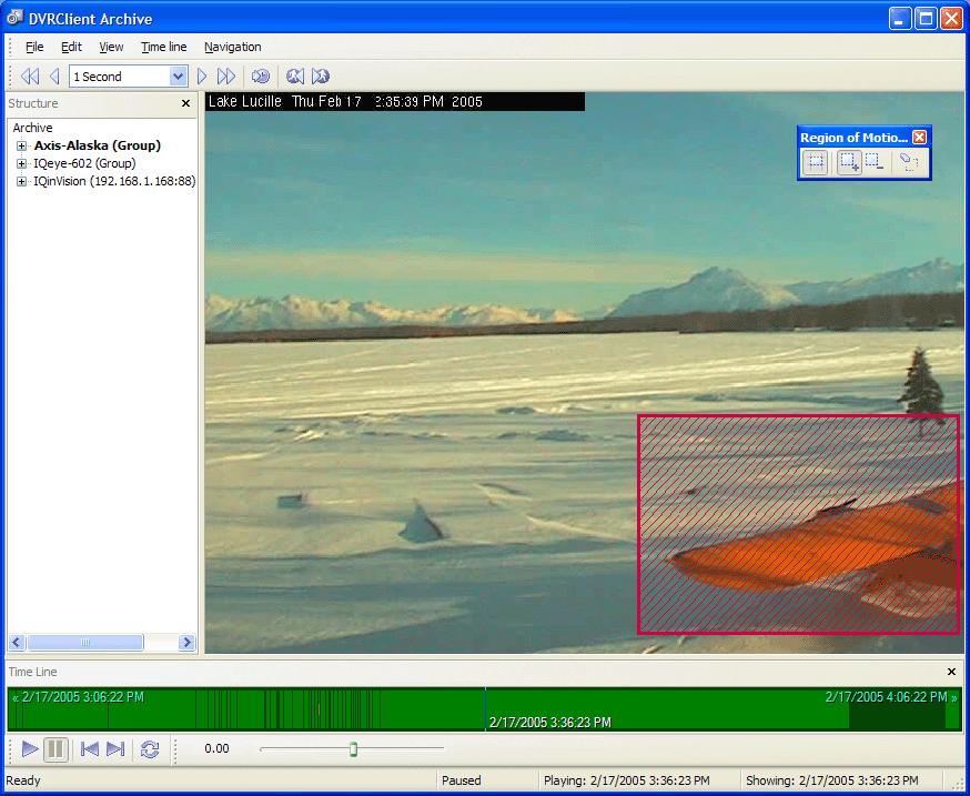 ZNS Software Besides allowing standard navigation in searching through recorded video