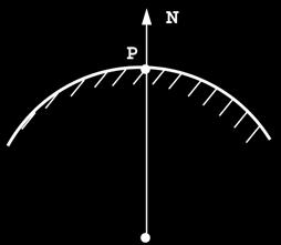 through P cut out by a plane that contains t and N, is on the opposite side of the