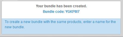 7. If you want to change any of the products in the bundle, click Amend Product List. This takes you back to the Create Bundle: 1 page. 7.