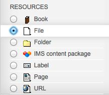Click Add a Resource, and choose File. 3. In the Name field, enter a descriptive name for the presentation. 4.