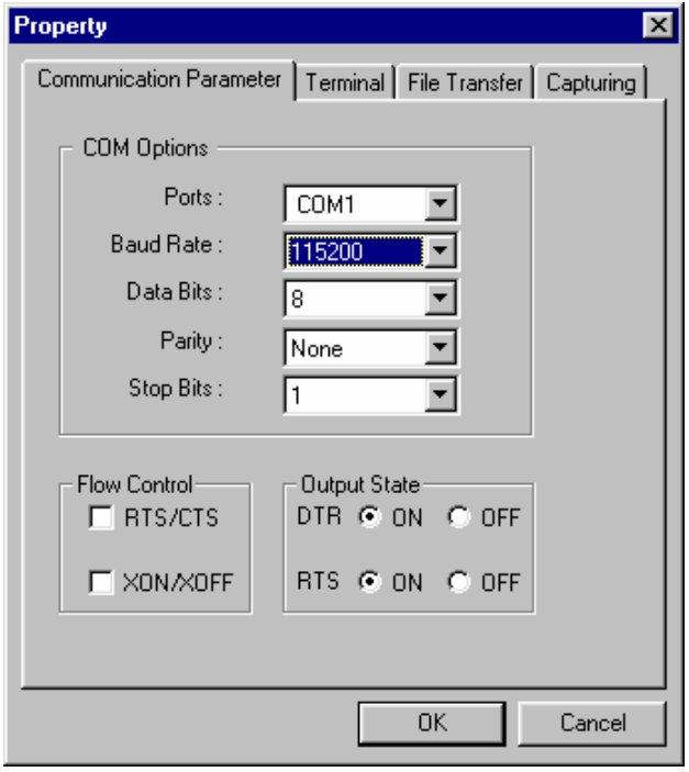 or COM2, depending on how your system is set up). After installing PComm Terminal Emulator, perform the following steps to access the RS-232 console utility. 1.
