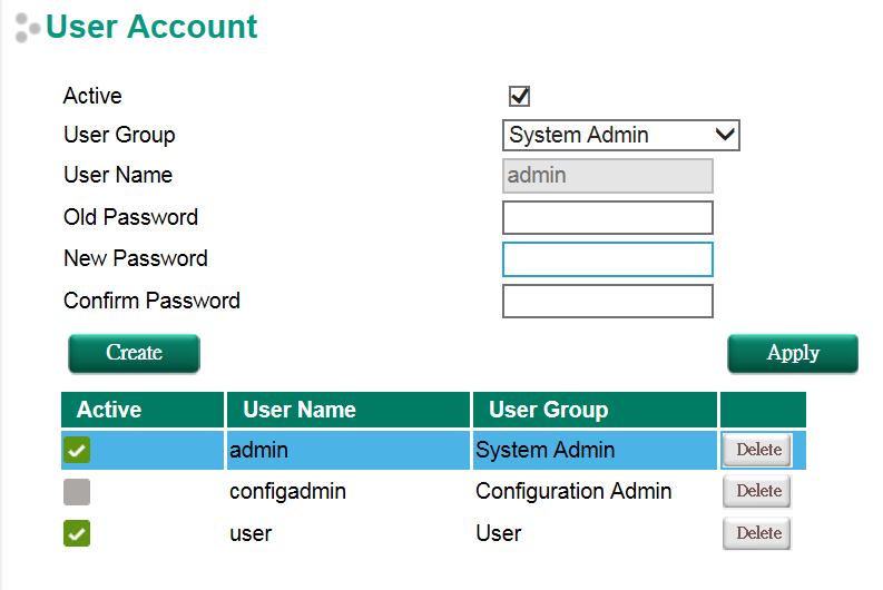 EDR-810 Series Features and Functions Delete Existing Account Select the existing account from the Account List
