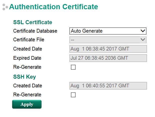 EDR-810 Series Features and Functions Certificate Database Auto Generate The EDR-810 will generate a certificate automatically.