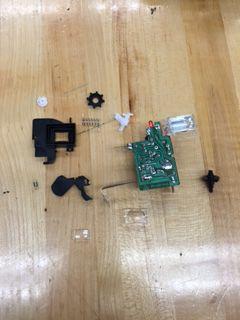 The photo above shows the main electrical circuit component alone with the smallest pieces that we dissembled from