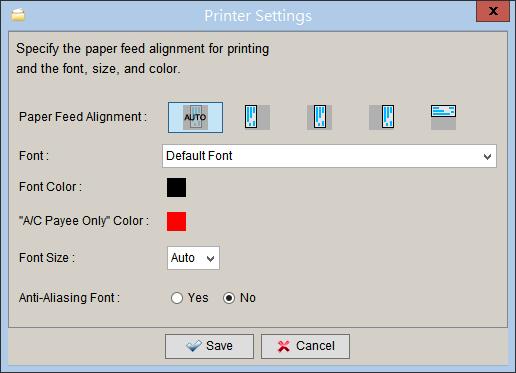 10. SETTINGS 10.1. Printer & Font Printer Setup can only be accessible by role "General User".