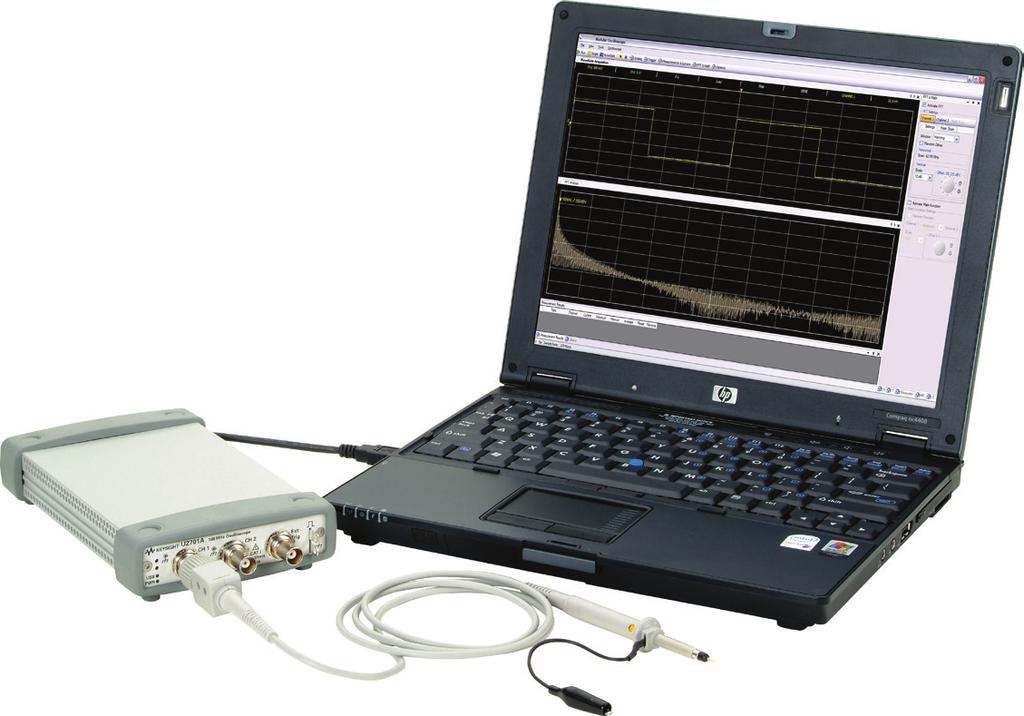 4 Keysight U2701A/U2702A USB Modular Oscilloscope - Data Sheet Features you need The U2701A and U2702A include the following standard features that you need to perform your tasks efficiently: