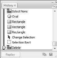 116 Part II: 1,000 Pictures and 1,000 Words Reusing actions with the History panel If you make several changes to an object and would like to make the same changes to other objects, you can save time