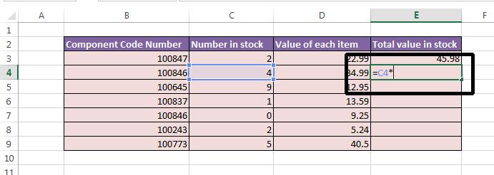 Excel 2013 Foundation Page 105 Type in the * symbol, you