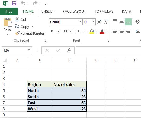 Excel 2013 Foundation Page 137 Excel 2013 Charts Inserting a column chart Open a workbook called Chart. If necessary, click on the Column Chart worksheet tab (at the bottom-left of your screen).