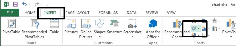 Excel 2013 Foundation Page 139 Click on the Undo icon (top-left of your screen), and experiment with inserting other types of column chart such as a 3-D chart, as illustrated below.
