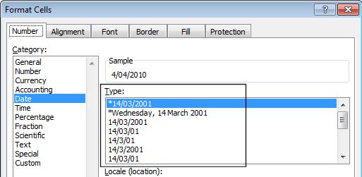 Excel 2013 Foundation Page 98 Click on the OK button to apply the date format. Experiment with applying different types of date format to the cell. Percentages Click on the cell C15.