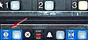 Bad designs Elevator controls and labels on the bottom row all look the same, so it is easy to push a label by mistake instead of a