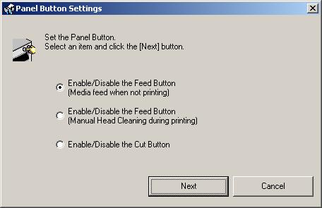 Chapter 5 Setting the Printer Driver Panel Button Settings Enable/disable the panel buttons of this printer.