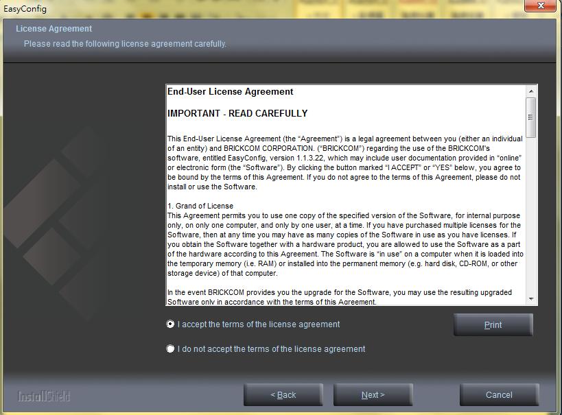 Read the End-User License Agreement and check the