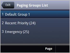 Paging (Advanced Features License required) If your Administrator included you in a Polycom paging group, you can page other Polycom users in that group.