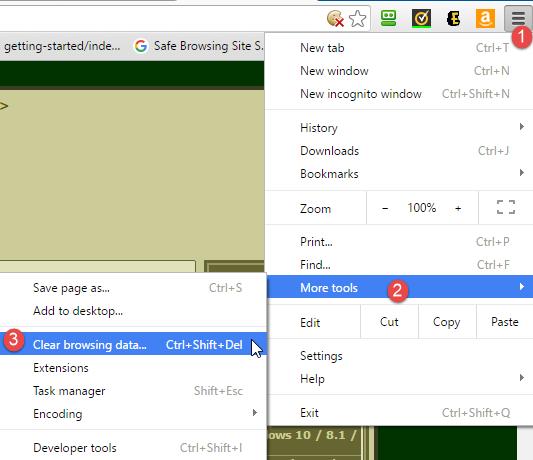 Use the built-in browser protection Delete your browsing