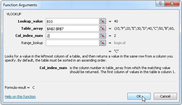 If you have accessed the VLOOKUP function correctly, the Function Arguments dialog box will be displayed. 3.