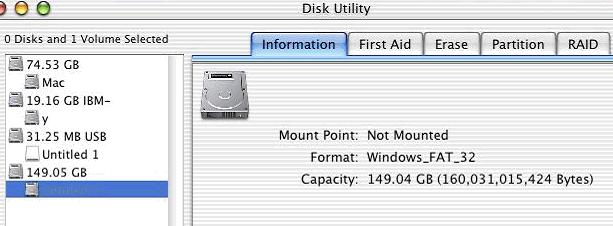 In Disk Utility, the drive should be shown in the left hand column along with all of the other mass storage devices and optical drives.
